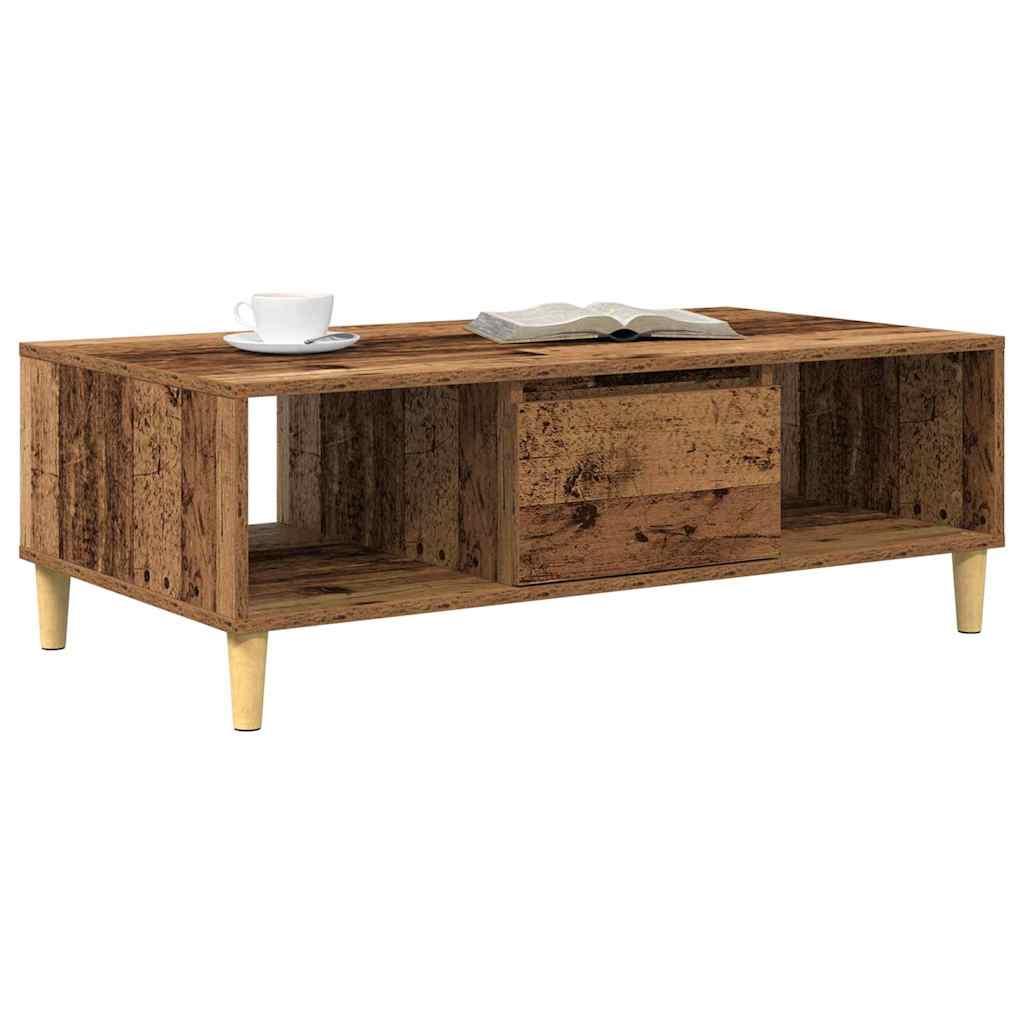 vidaXL Stolik kawowy Stare drewno 102 x 55 x 35 cm