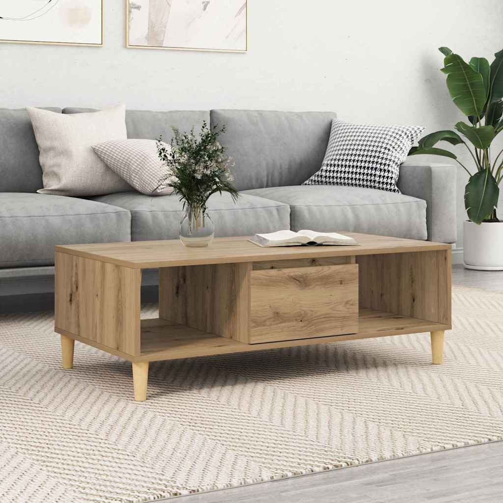 vidaXL Stolik kawowy Dąb rzemieślniczy 102 x 55 x 35 cm