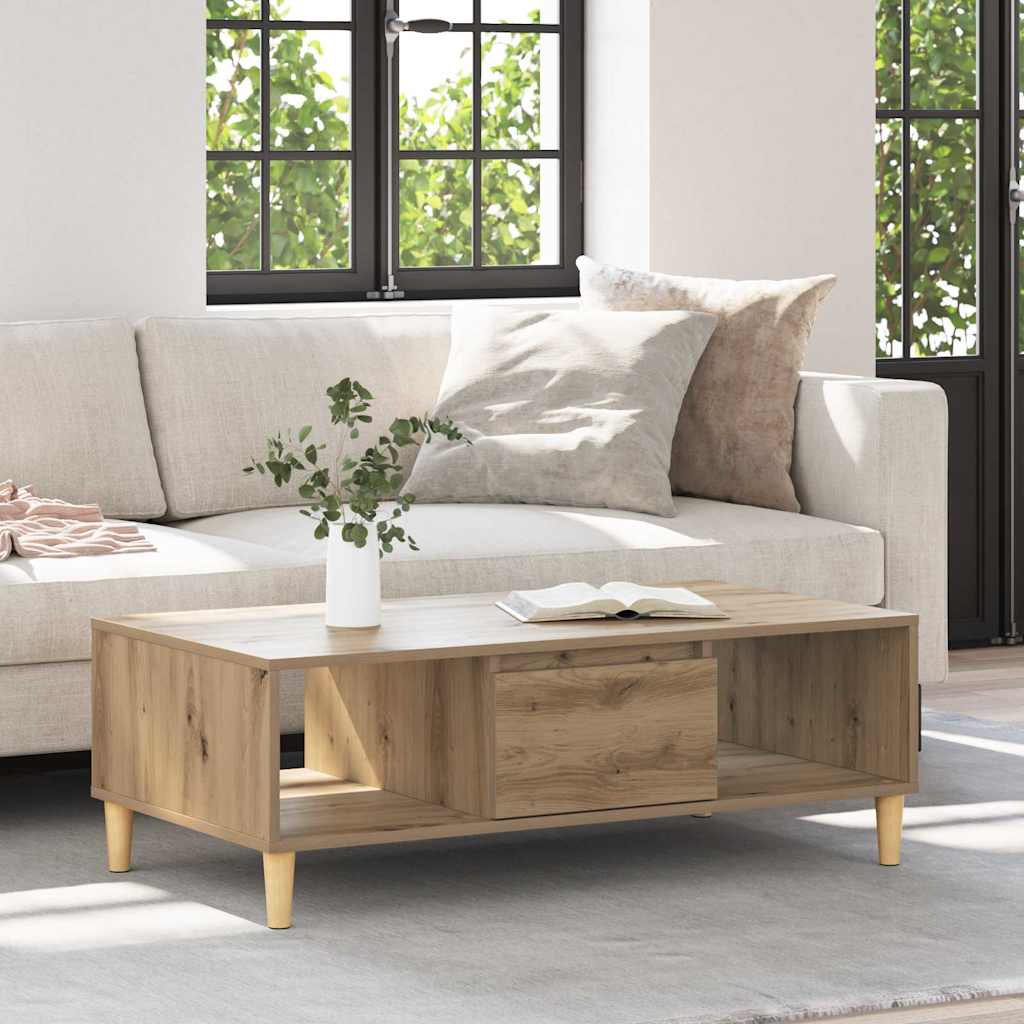 vidaXL Stolik kawowy Dąb rzemieślniczy 102 x 55 x 35 cm