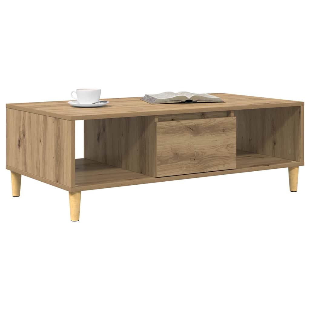 vidaXL Stolik kawowy Dąb rzemieślniczy 102 x 55 x 35 cm