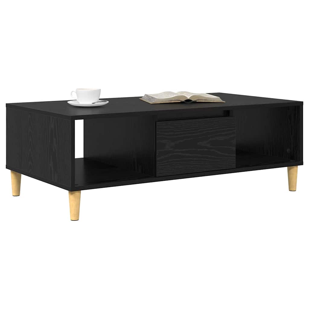 vidaXL Stolik kawowy Czarny Dąb 102 x 55 x 35 cm