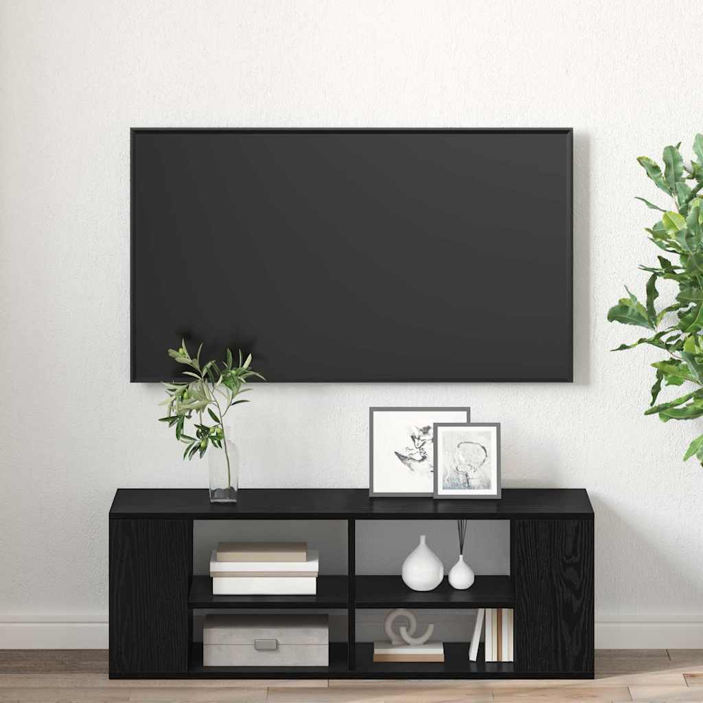 vidaXL Zestaw szafek RTV Czarny Dąb 102 x 35 x 35 cm
