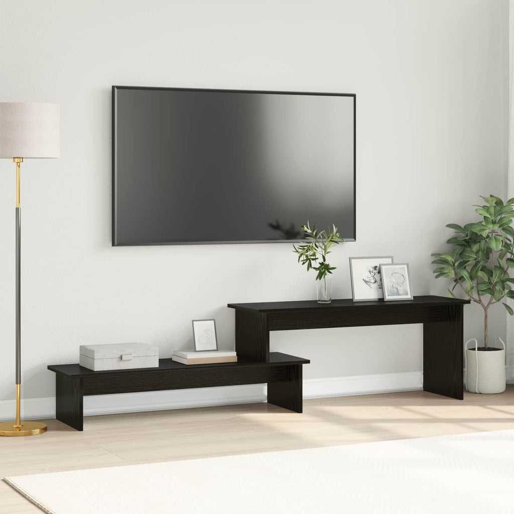 vidaXL Zestaw szafek RTV Czarny Dąb 180,5 x 30 x 43 cm