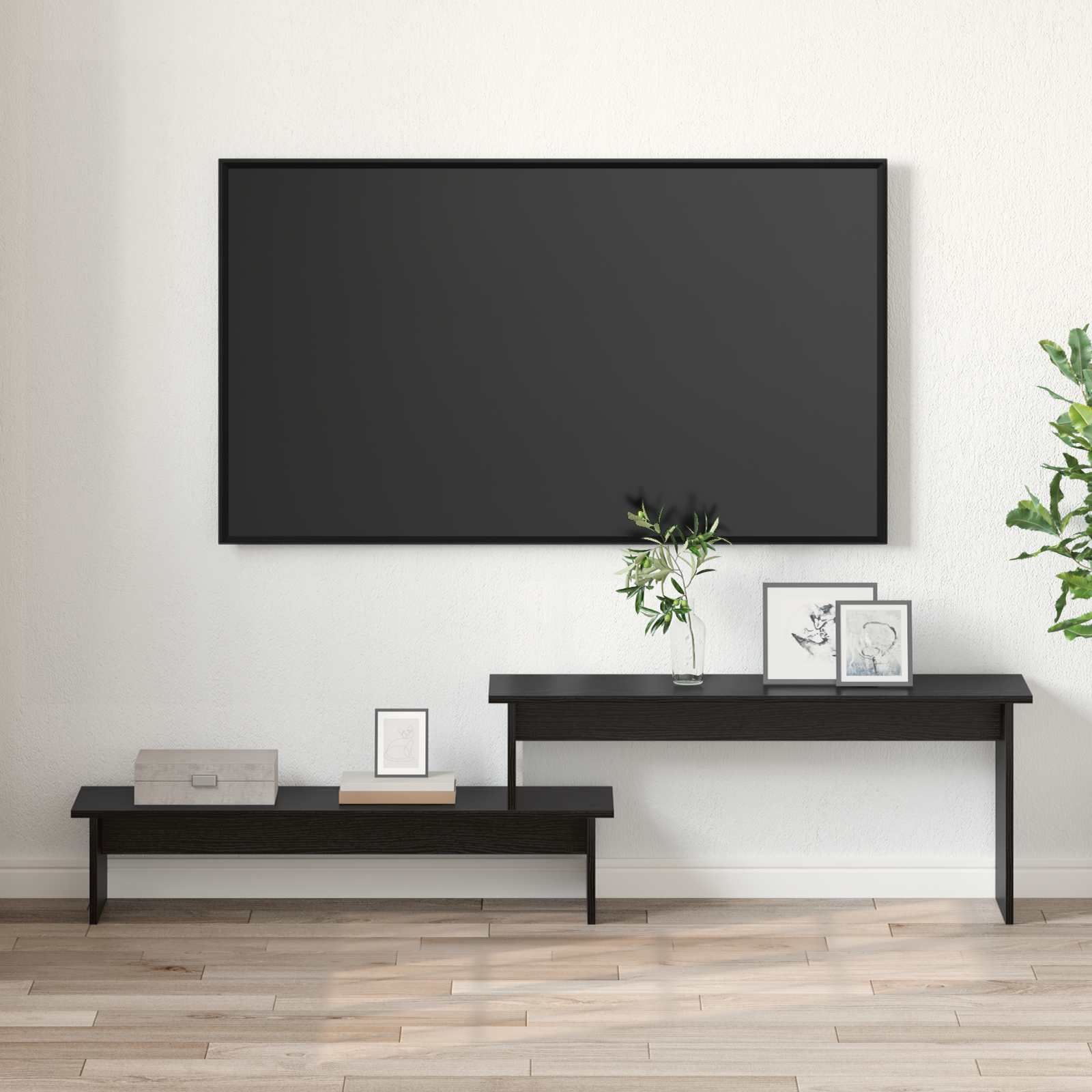 vidaXL Zestaw szafek RTV Czarny Dąb 180,5 x 30 x 43 cm