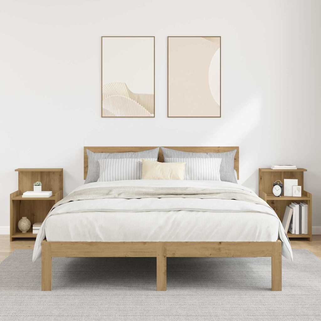 vidaXL Szafka Nocna 2 pcs Dąb rzemieślniczy 40 x 35 x 60 cm