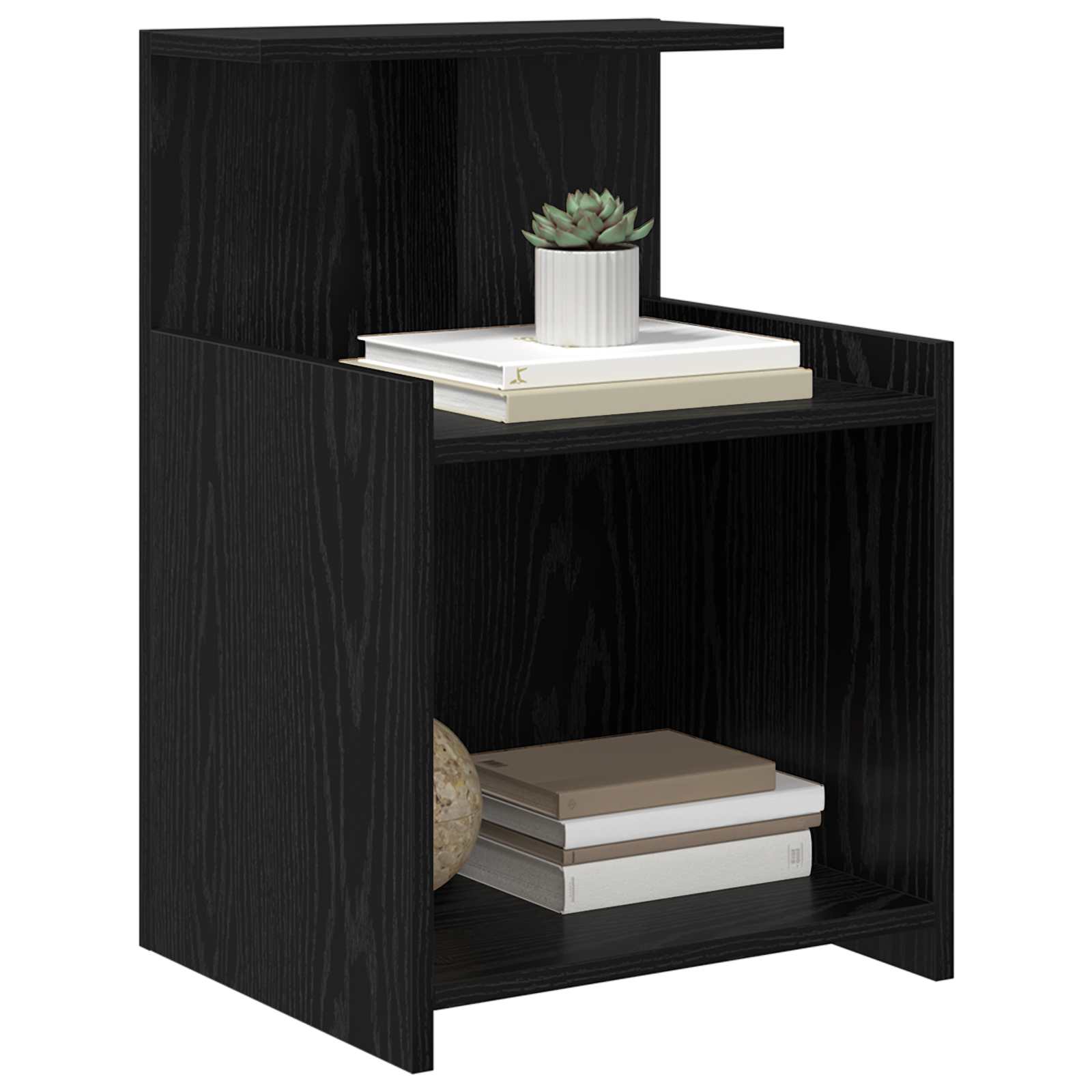 vidaXL Szafka Nocna Czarny Dąb 40 x 35 x 60 cm Materiał drewnopochodny