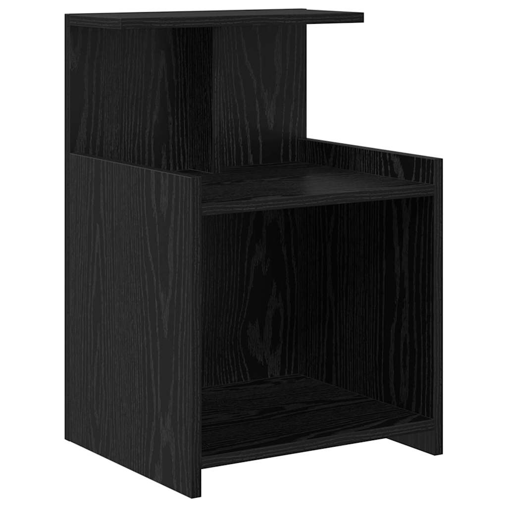 vidaXL Szafka Nocna 2 pcs Czarny Dąb 40 x 35 x 60 cm