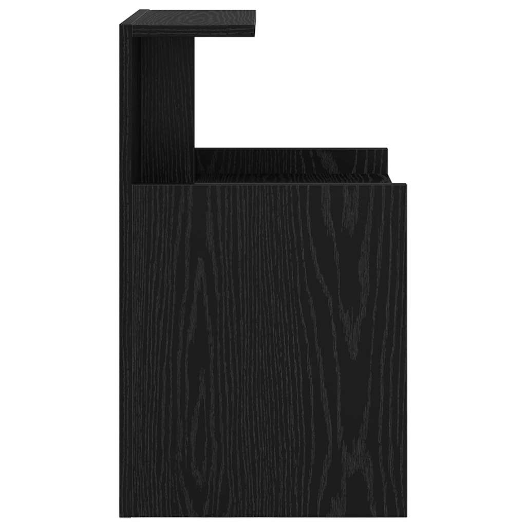 vidaXL Szafka Nocna 2 pcs Czarny Dąb 40 x 35 x 60 cm