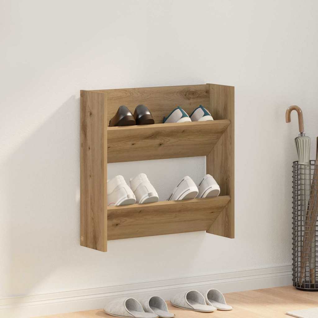 vidaXL Szafka na buty z półką Dąb rzemieślniczy 60 x 18 x 60 cm