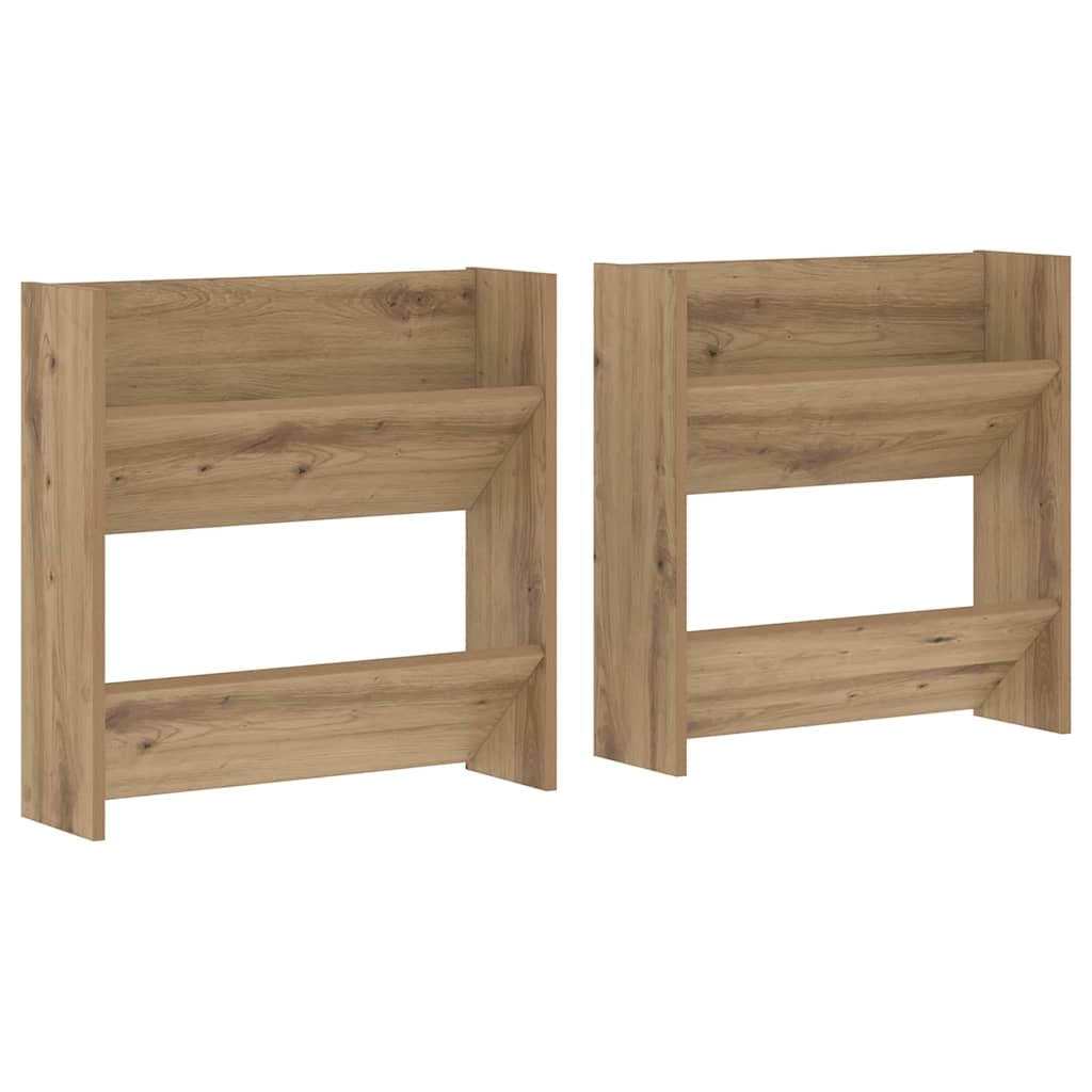 vidaXL Szafka na buty z półką 2 pcs Dąb rzemieślniczy 60 x 18 x 60 cm