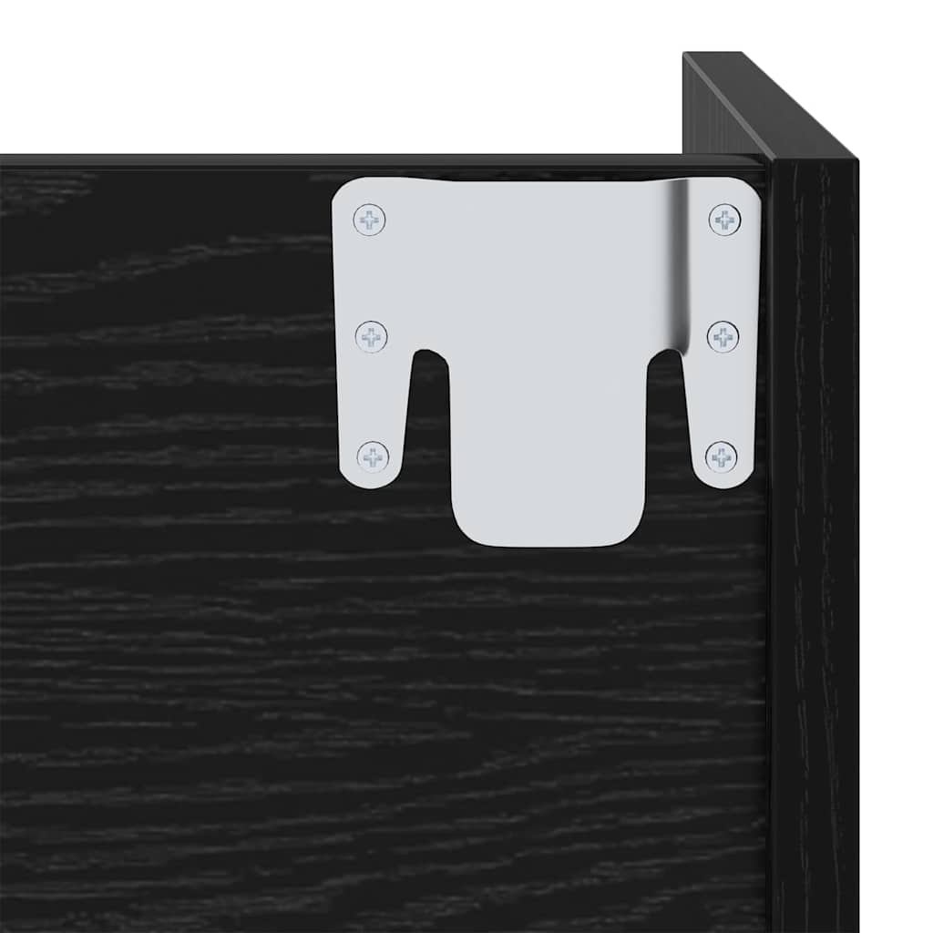 vidaXL Szafka na buty z półką 2 pcs Czarny Dąb 60 x 18 x 60 cm