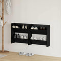 vidaXL Szafka na buty z półką 2 pcs Czarny Dąb 60 x 18 x 60 cm