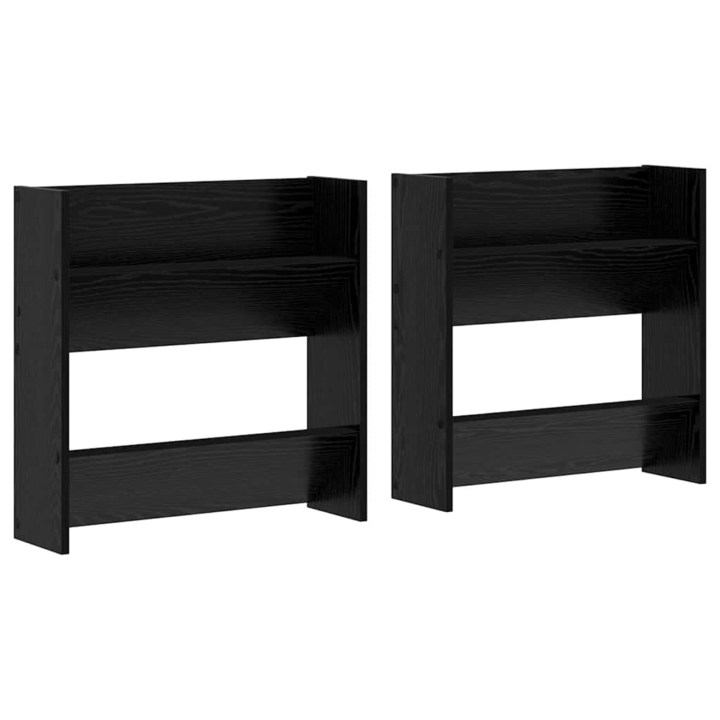 vidaXL Szafka na buty z półką 2 pcs Czarny Dąb 60 x 18 x 60 cm