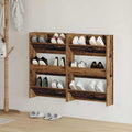 vidaXL Szafka na buty z półką 2 pcs Stare drewno 60 x 18 x 90 cm