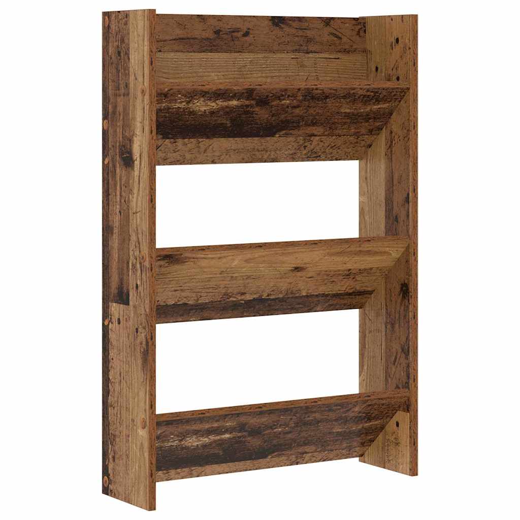 vidaXL Szafka na buty z półką 2 pcs Stare drewno 60 x 18 x 90 cm