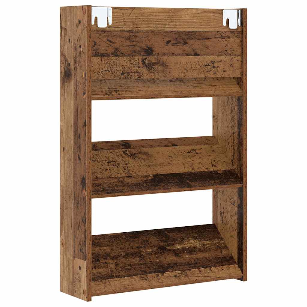 vidaXL Szafka na buty z półką 2 pcs Stare drewno 60 x 18 x 90 cm