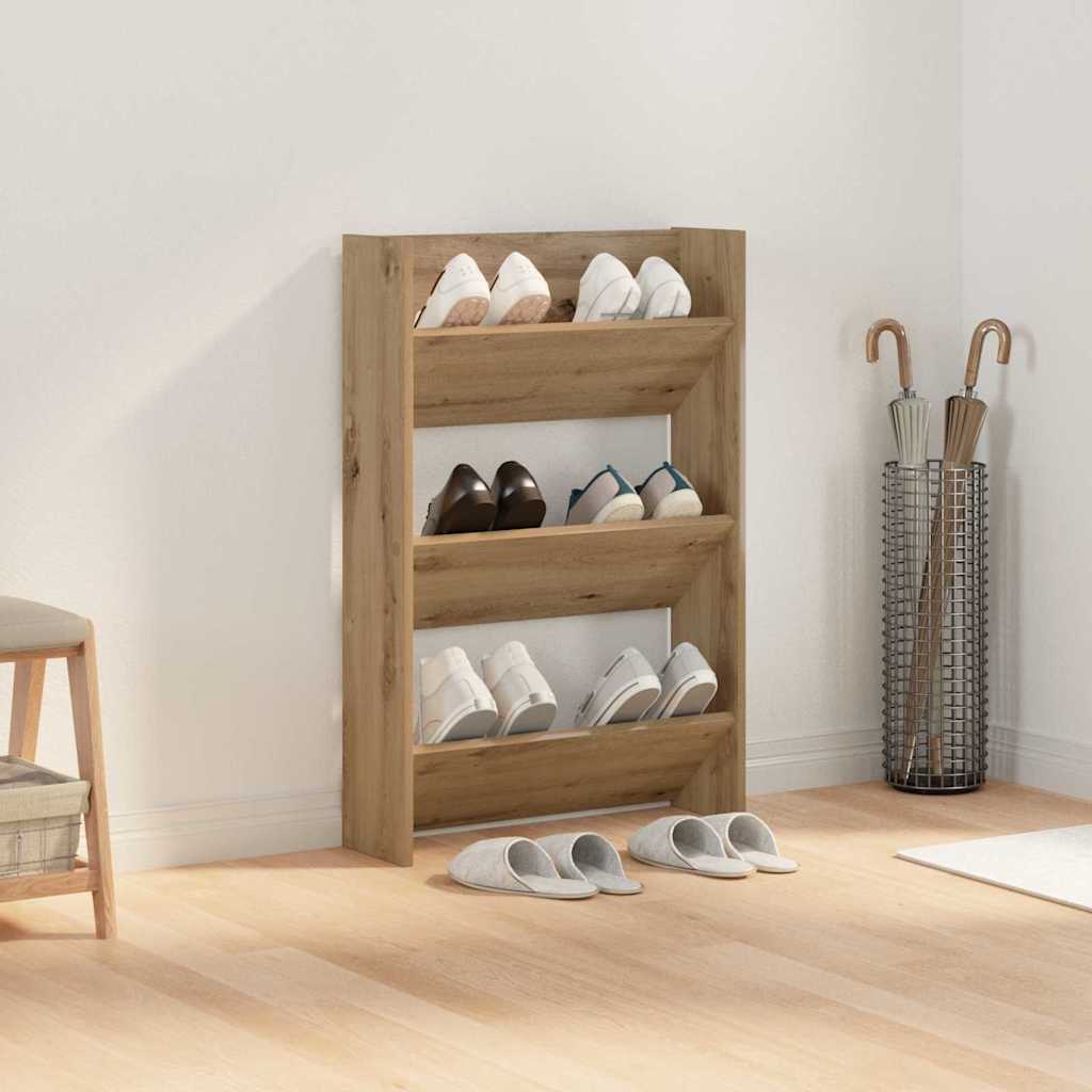 vidaXL Szafka na buty z półką Dąb rzemieślniczy 60 x 18 x 90 cm