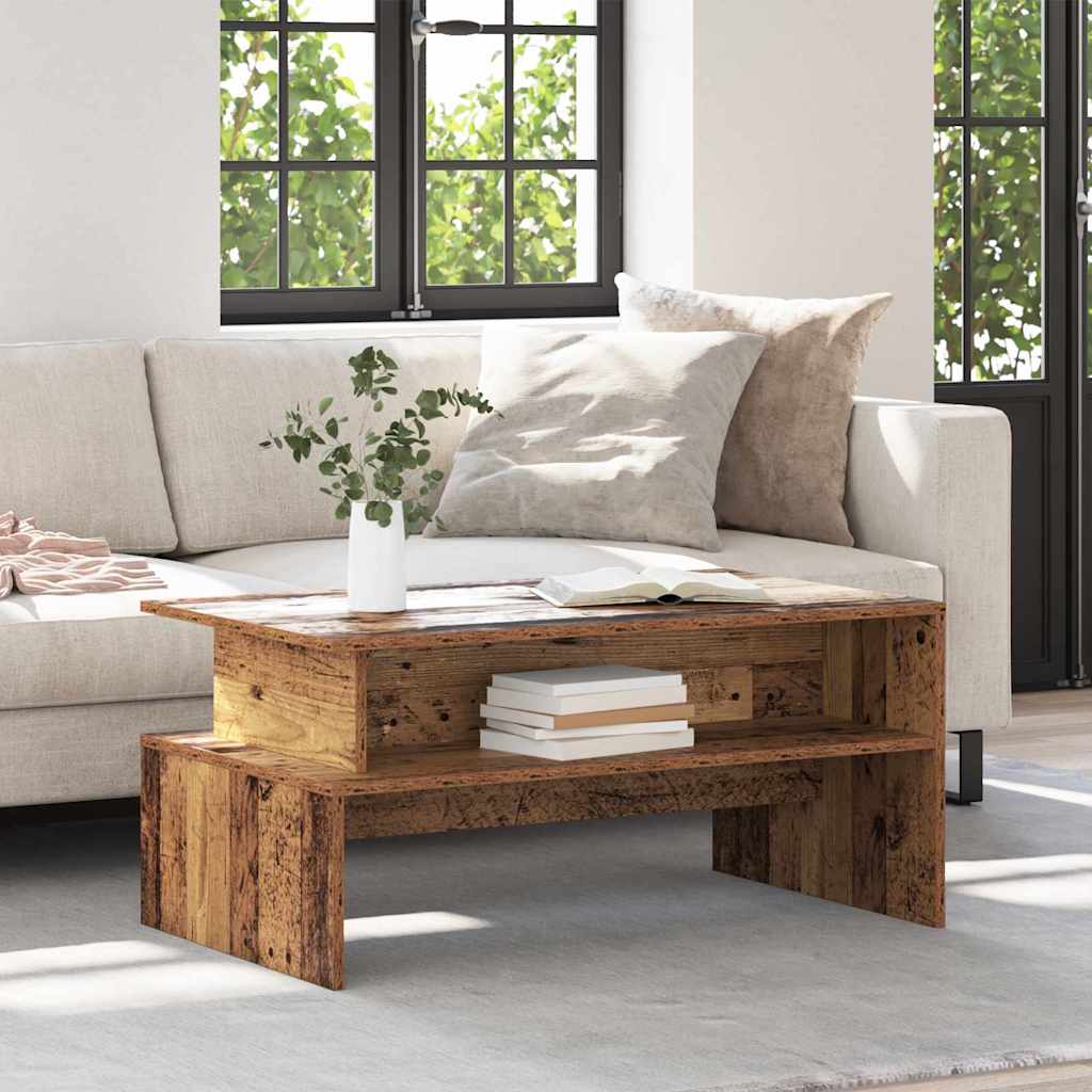 vidaXL Stolik kawowy Stare drewno 90 x 55 x 42,5 cm