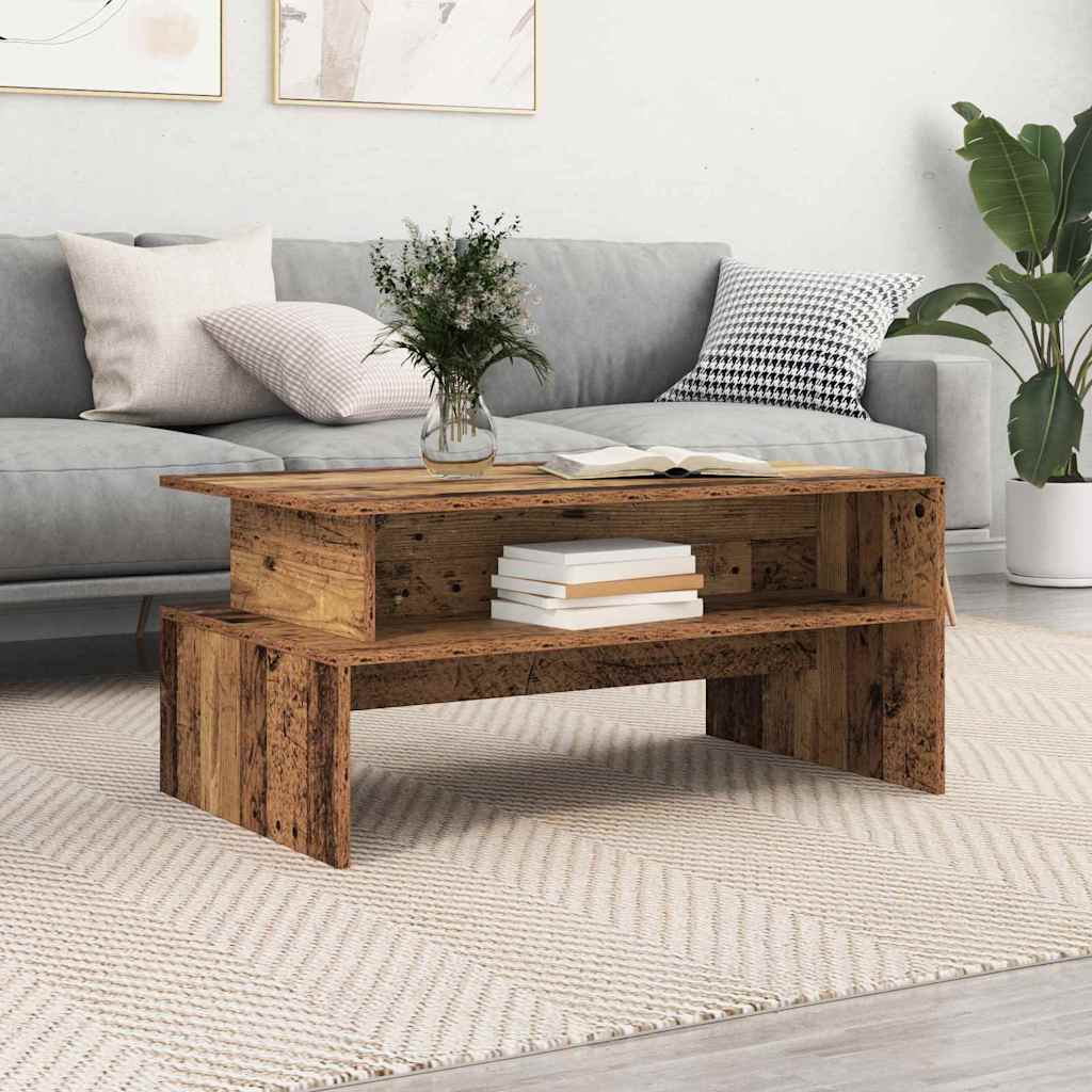 vidaXL Stolik kawowy Stare drewno 90 x 55 x 42,5 cm