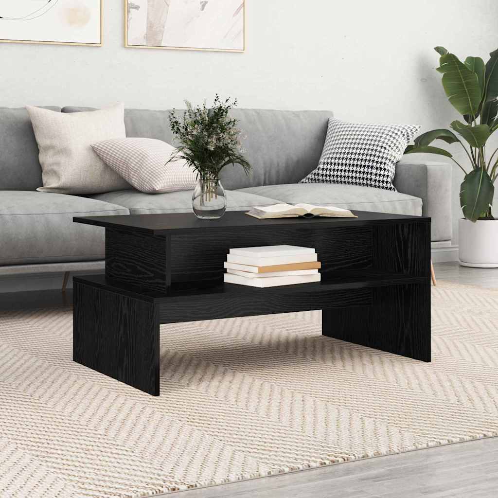 vidaXL Stolik kawowy Czarny Dąb 90 x 55 x 42,5 cm