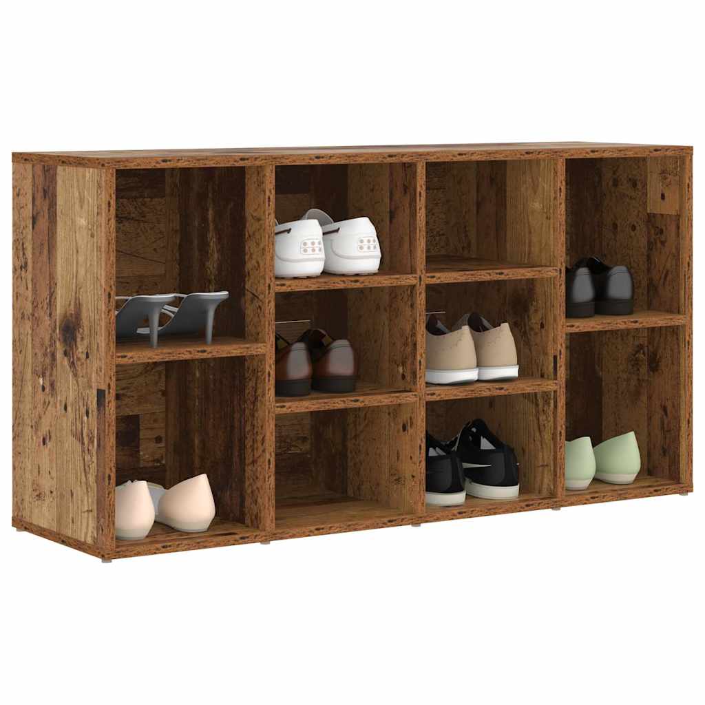 vidaXL Ławka na buty z półką Stare drewno 103 x 30 x 54,5 cm