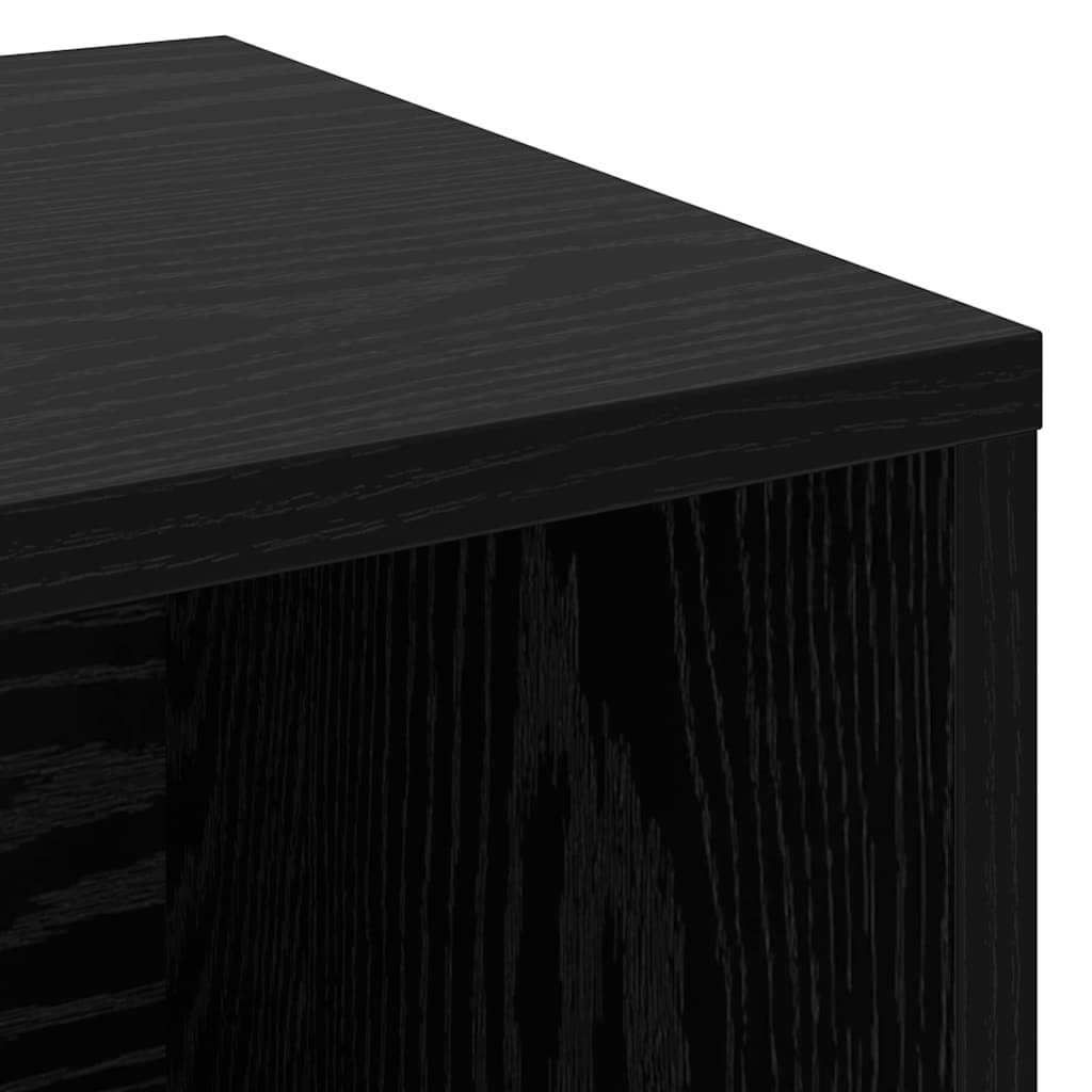 vidaXL Ławka na buty z półką Czarny Dąb 103 x 30 x 54,5 cm