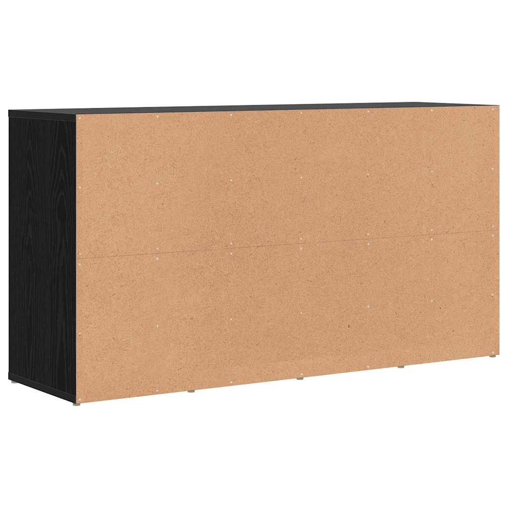 vidaXL Ławka na buty z półką Czarny Dąb 103 x 30 x 54,5 cm