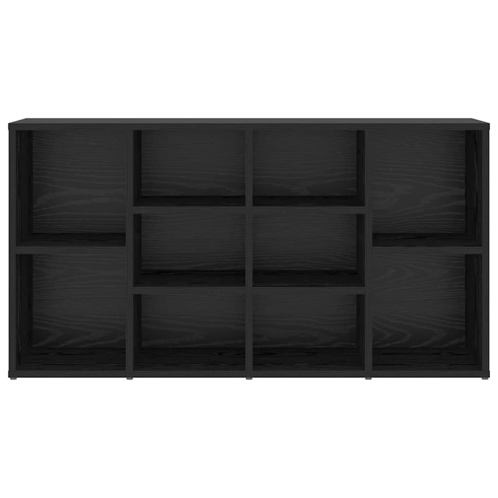 vidaXL Ławka na buty z półką Czarny Dąb 103 x 30 x 54,5 cm
