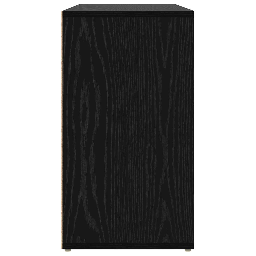 vidaXL Ławka na buty z półką Czarny Dąb 103 x 30 x 54,5 cm