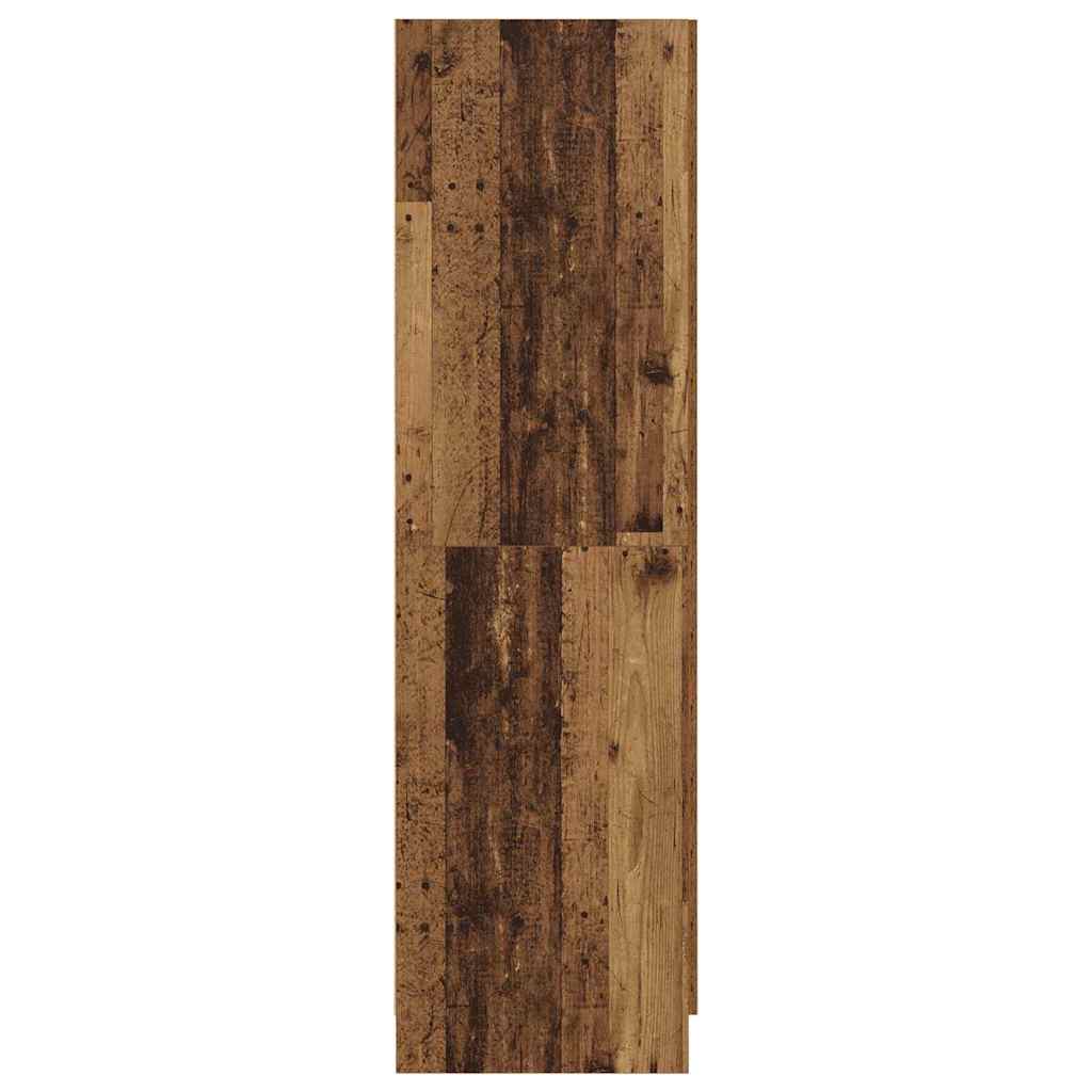 vidaXL Garderoba z półką z drzwiami Stare drewno 82,5 x 51,5 x 180 cm