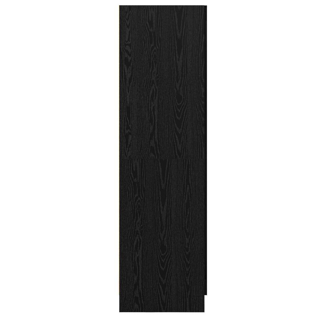 vidaXL Garderoba z półką z drzwiami Czarny Dąb 82,5 x 51,5 x 180 cm