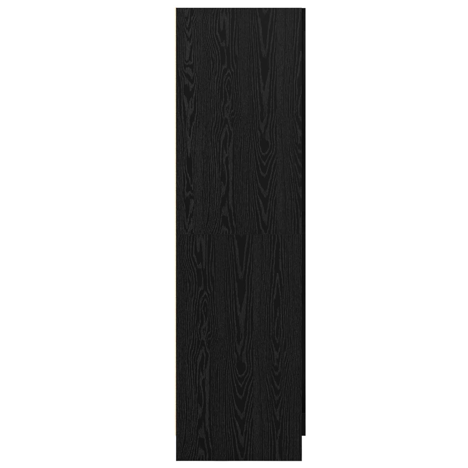 vidaXL Garderoba z półką z drzwiami Czarny Dąb 82,5 x 51,5 x 180 cm