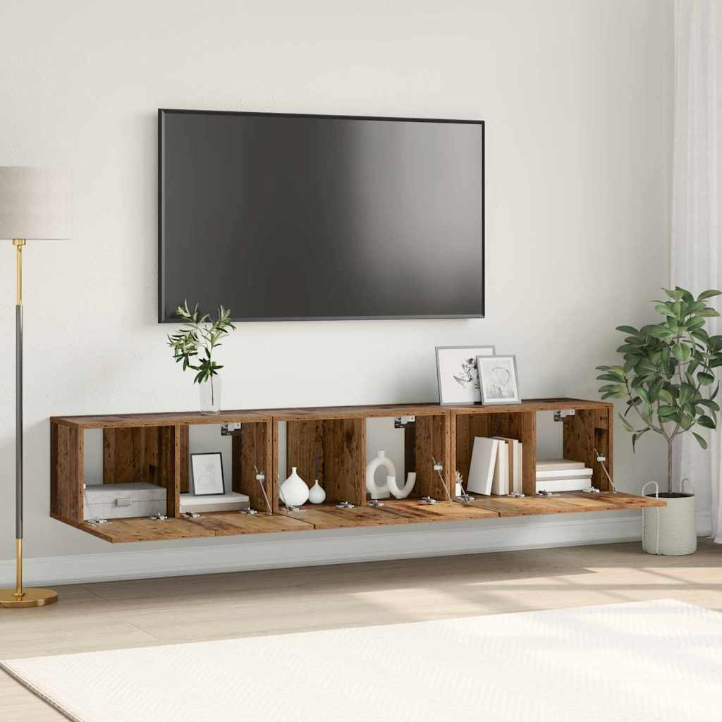 vidaXL Zestaw szafek RTV 3 pcs Brązowy 60 x 30 x 30 cm