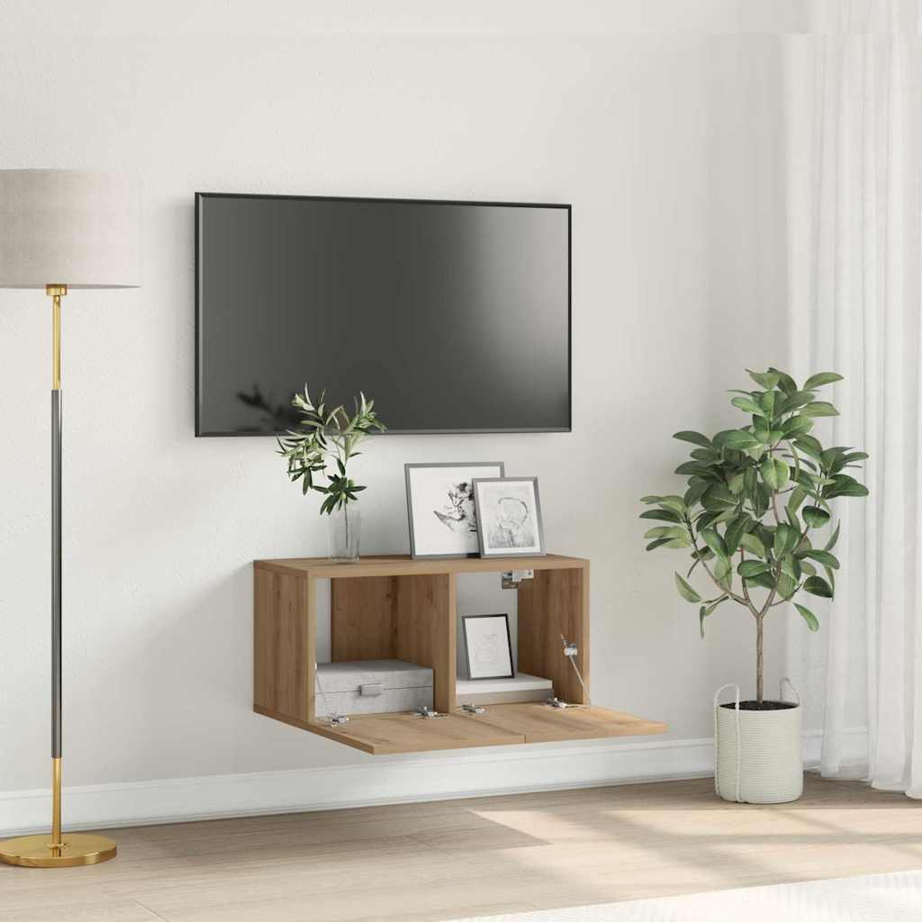 vidaXL Zestaw szafek RTV Montowane na ścianie Brązowy 60 x 30 x 30 cm