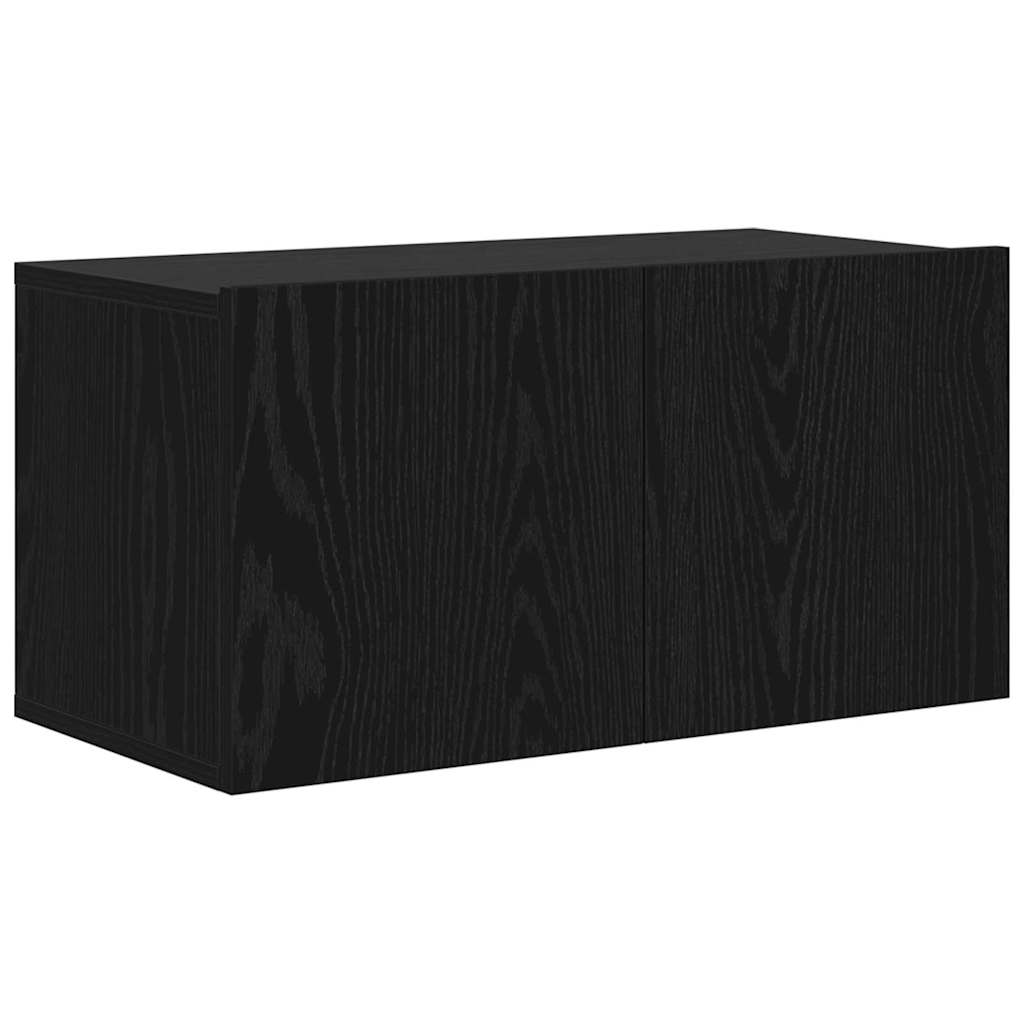 vidaXL Zestaw szafek RTV Montowane na ścianie Czarny 60 x 30 x 30 cm