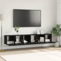 vidaXL Zestaw szafek RTV 3 pcs Czarny 60 x 30 x 30 cm