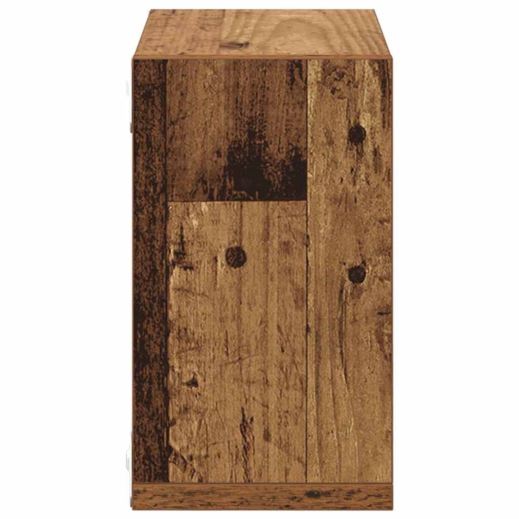 vidaXL Półki ścienne 4 pcs Stare drewno Materiał drewnopochodny