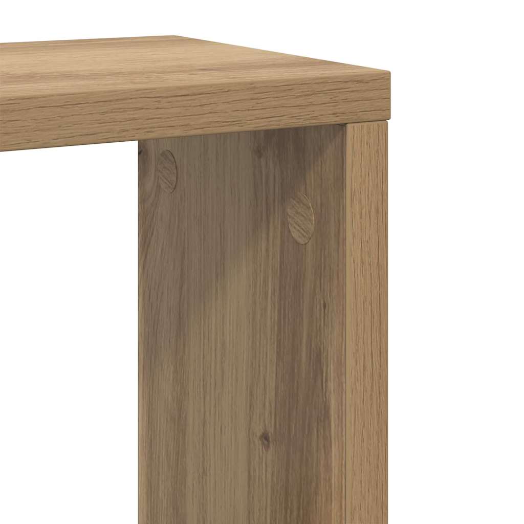 vidaXL Półki ścienne 2 pcs Dąb rzemieślniczy Materiał drewnopochodny