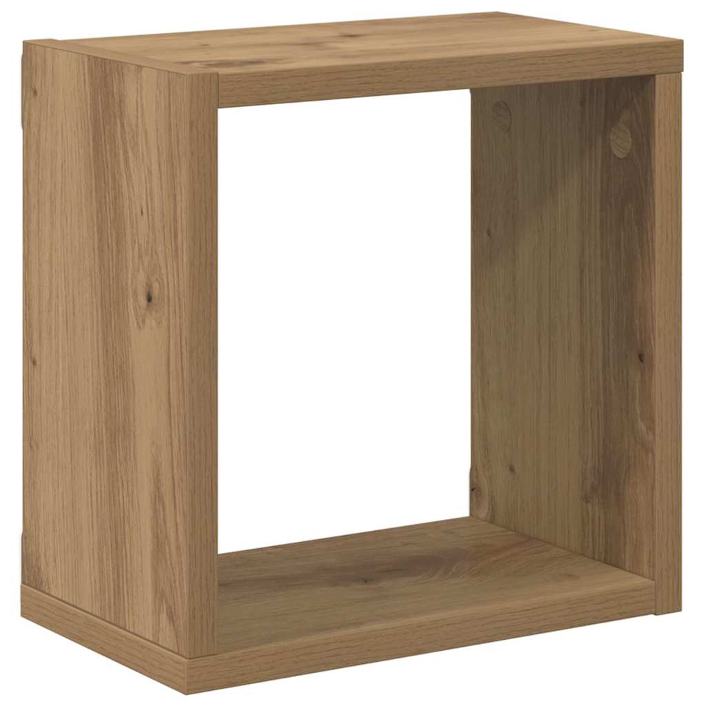 vidaXL Półki ścienne 2 pcs Dąb rzemieślniczy Materiał drewnopochodny