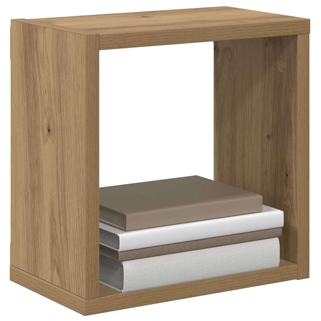 vidaXL Półki ścienne 2 pcs Dąb rzemieślniczy Materiał drewnopochodny