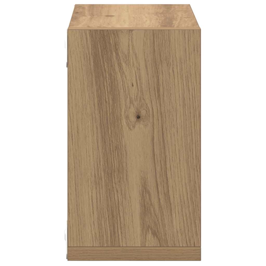 vidaXL Półki ścienne 2 pcs Dąb rzemieślniczy Materiał drewnopochodny