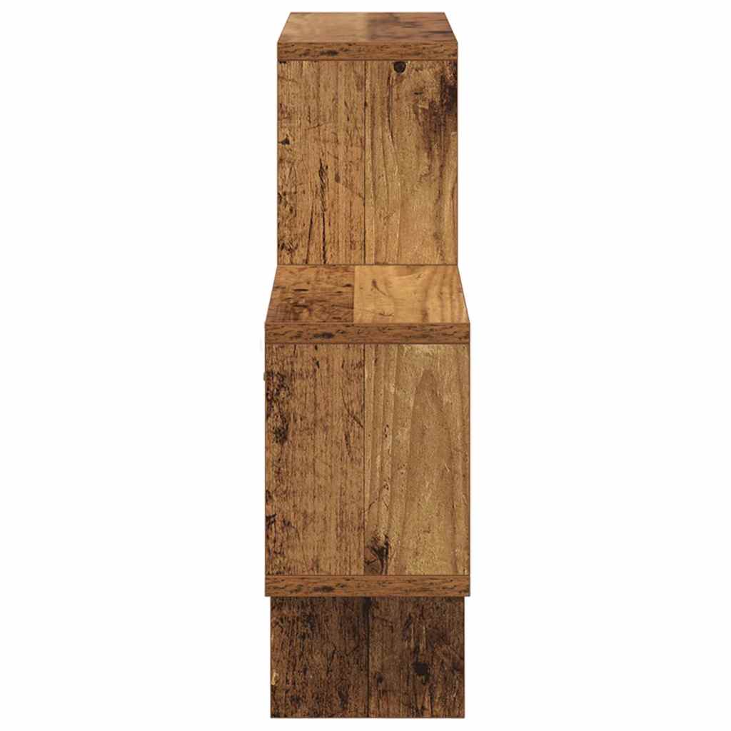 vidaXL Półka ścienna z półką Stare drewno 82 x 15 x 51 cm
