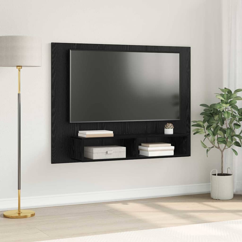 vidaXL Zestaw szafek RTV 120 x 23,5 x 90 cm Czarny Dąb