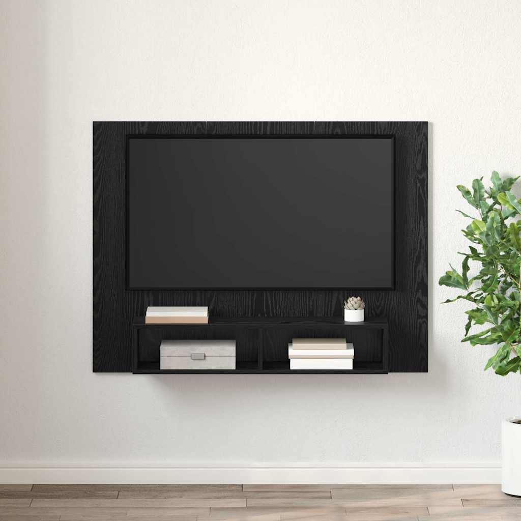 vidaXL Zestaw szafek RTV Czarny Dąb 120 x 23,5 x 90 cm
