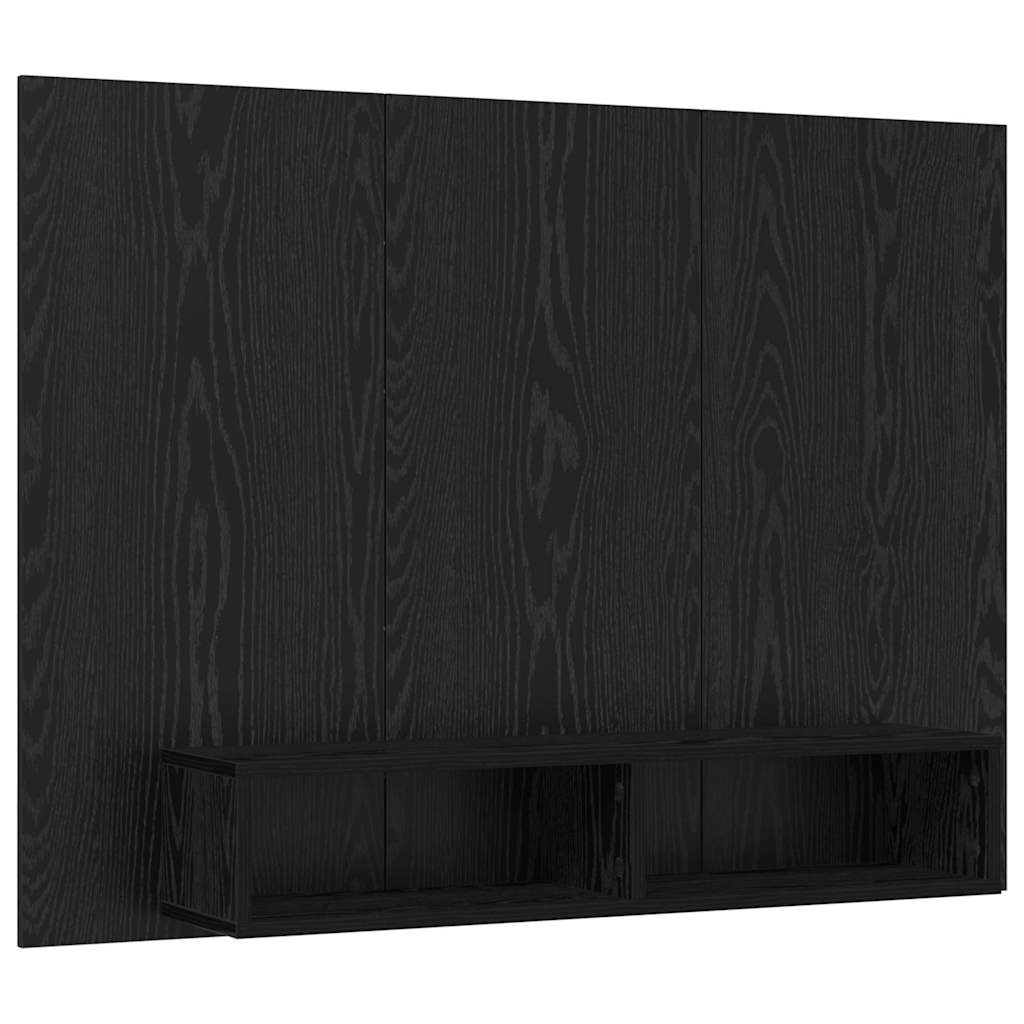 vidaXL Zestaw szafek RTV Czarny Dąb 120 x 23,5 x 90 cm