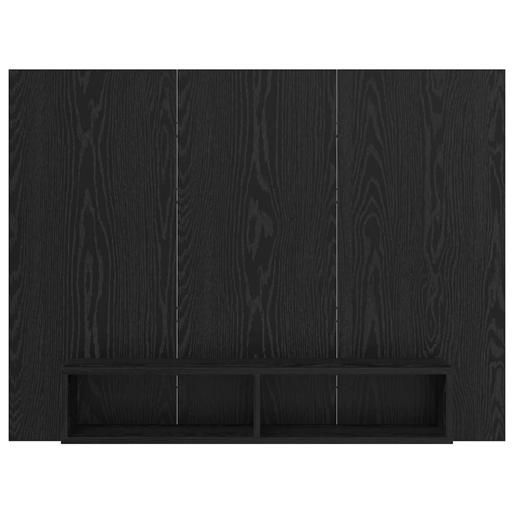 vidaXL Zestaw szafek RTV Czarny Dąb 120 x 23,5 x 90 cm