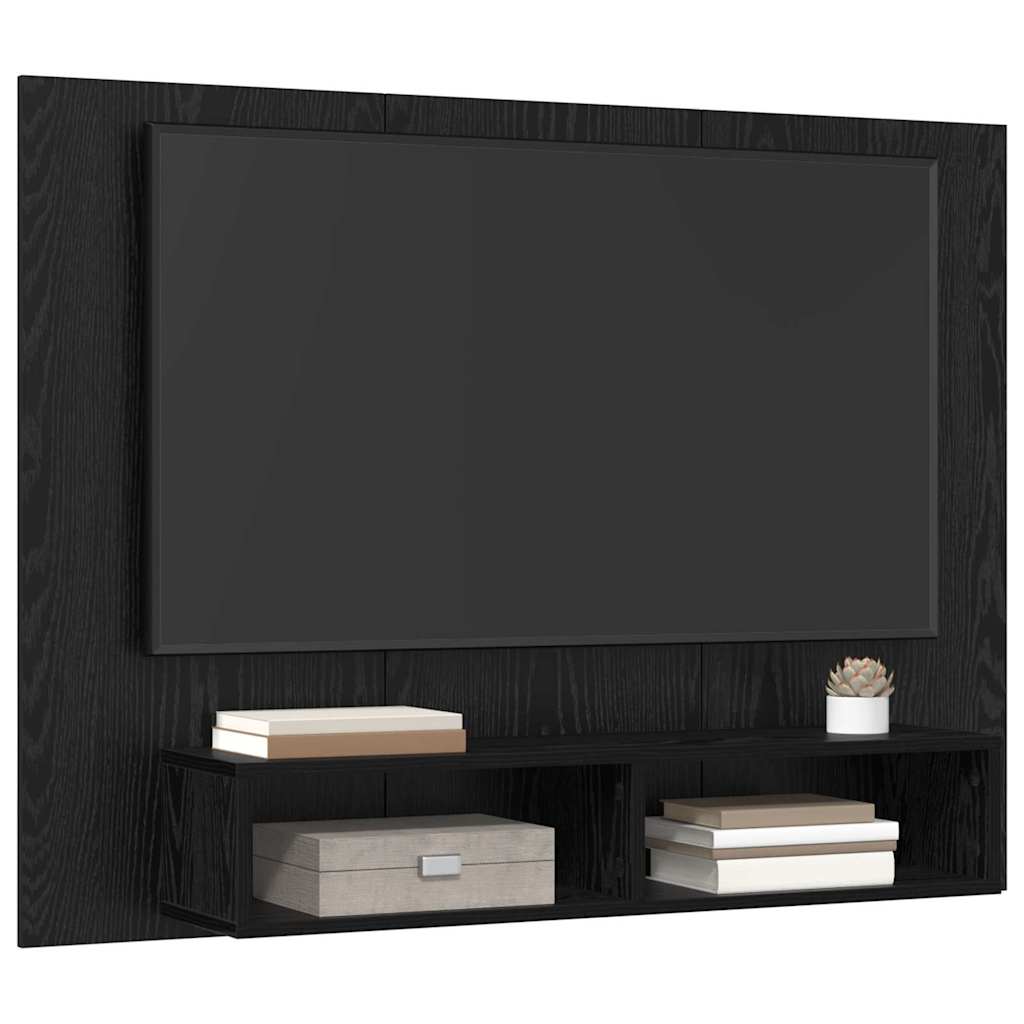 vidaXL Zestaw szafek RTV 120 x 23,5 x 90 cm Czarny Dąb