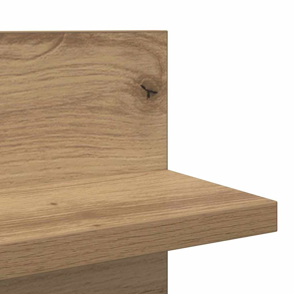 vidaXL Półka ścienna z półką 2 pcs Dąb rzemieślniczy 80 x 11,5 x 18 cm