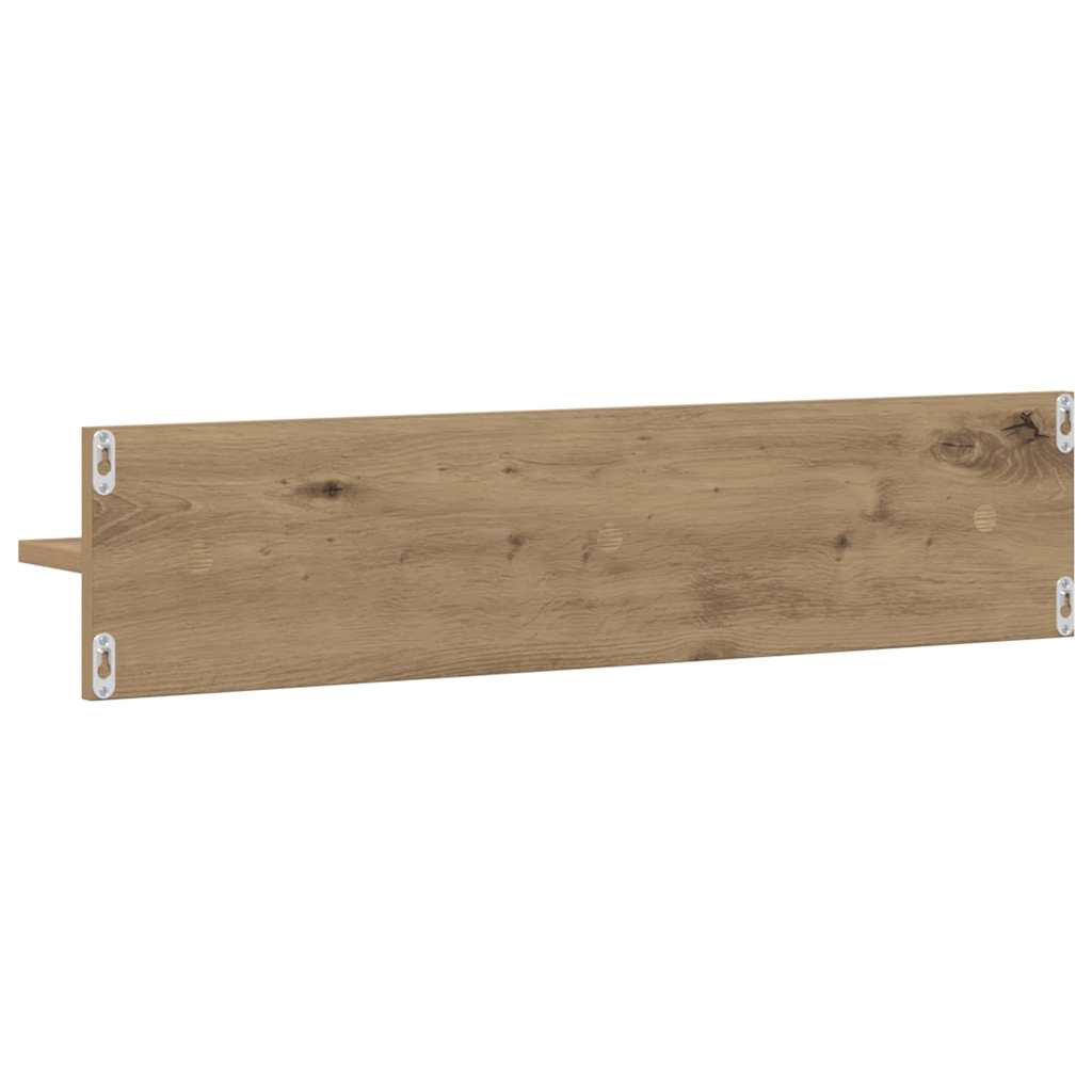 vidaXL Półka ścienna z półką 2 pcs Dąb rzemieślniczy 80 x 11,5 x 18 cm