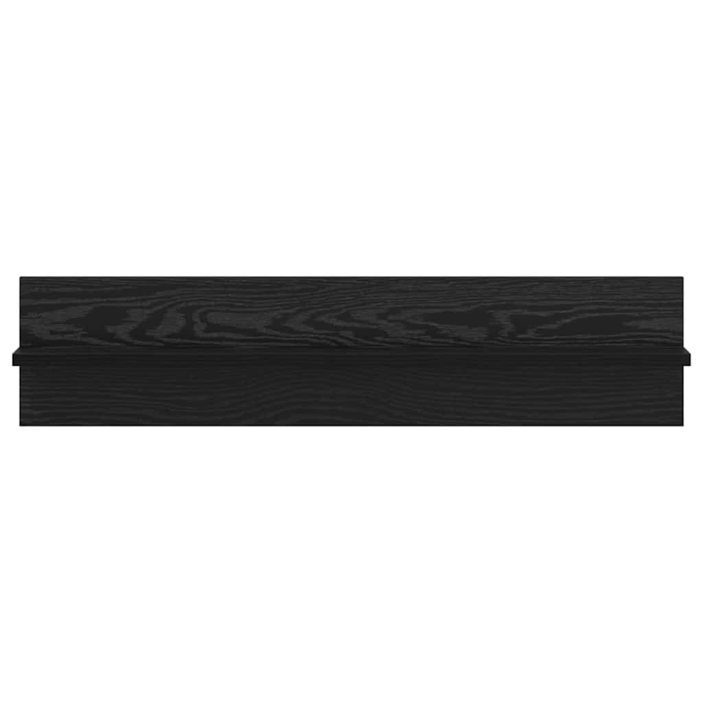 vidaXL Półka ścienna z półką 2 pcs Czarny Dąb 80 x 11,5 x 18 cm